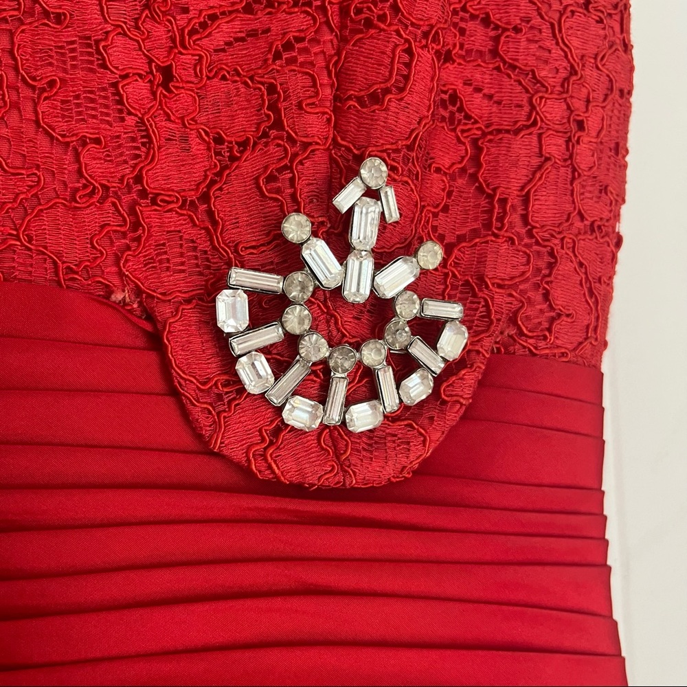 Vintage Red Lace Dress - Picture 4 of 13